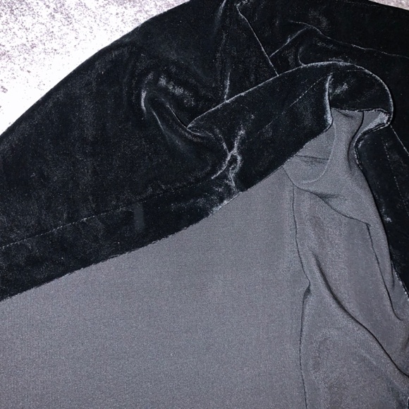 Vintage Comme des Garcons silk-blend velvet tunic with contrasting sleeves, L. - Picture 11 of 16